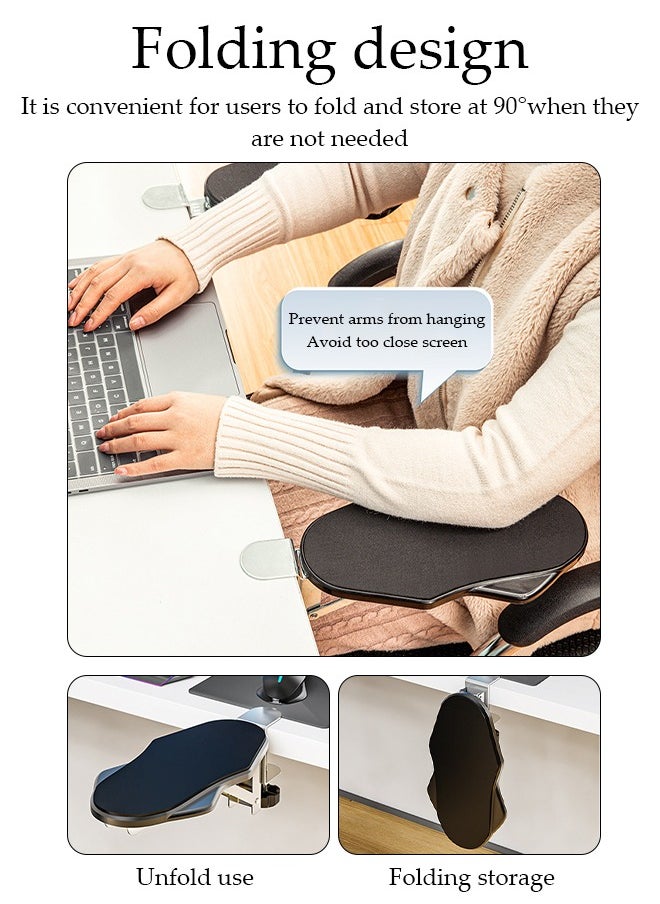 DUNISO - Computer Arm Rest for Desk, Adjustable Arm Rest Support for Computer Desk Ergonomic Arm Rest Extender For Table, Office, Chair, Desk - Image 1