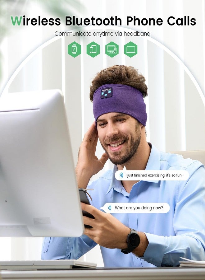Perytong Sleep Headphones Sleeping Bluetooth Headband, Soft Headphone Band with Ultra-Thin Speakers Perfect for Side Sleepers, Running, Workout, Jogging, Yoga, Insomnia Cool Gadgets - Image 2