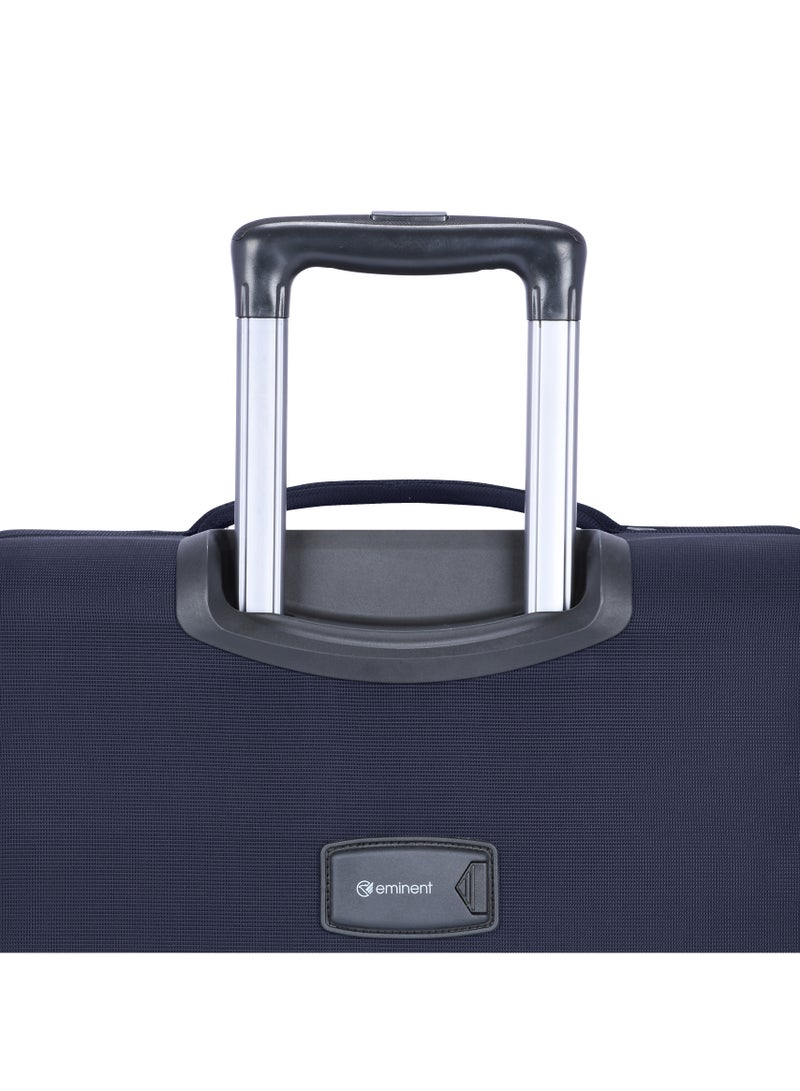 إيمينينت حقيبة سفر يونيسكس ناعمة بعجلات من البوليستر قابلة للتوسيع مع قفل  ثلاثي الأرقام، مجموعة من  قطع، أزرق داكن - Image 5