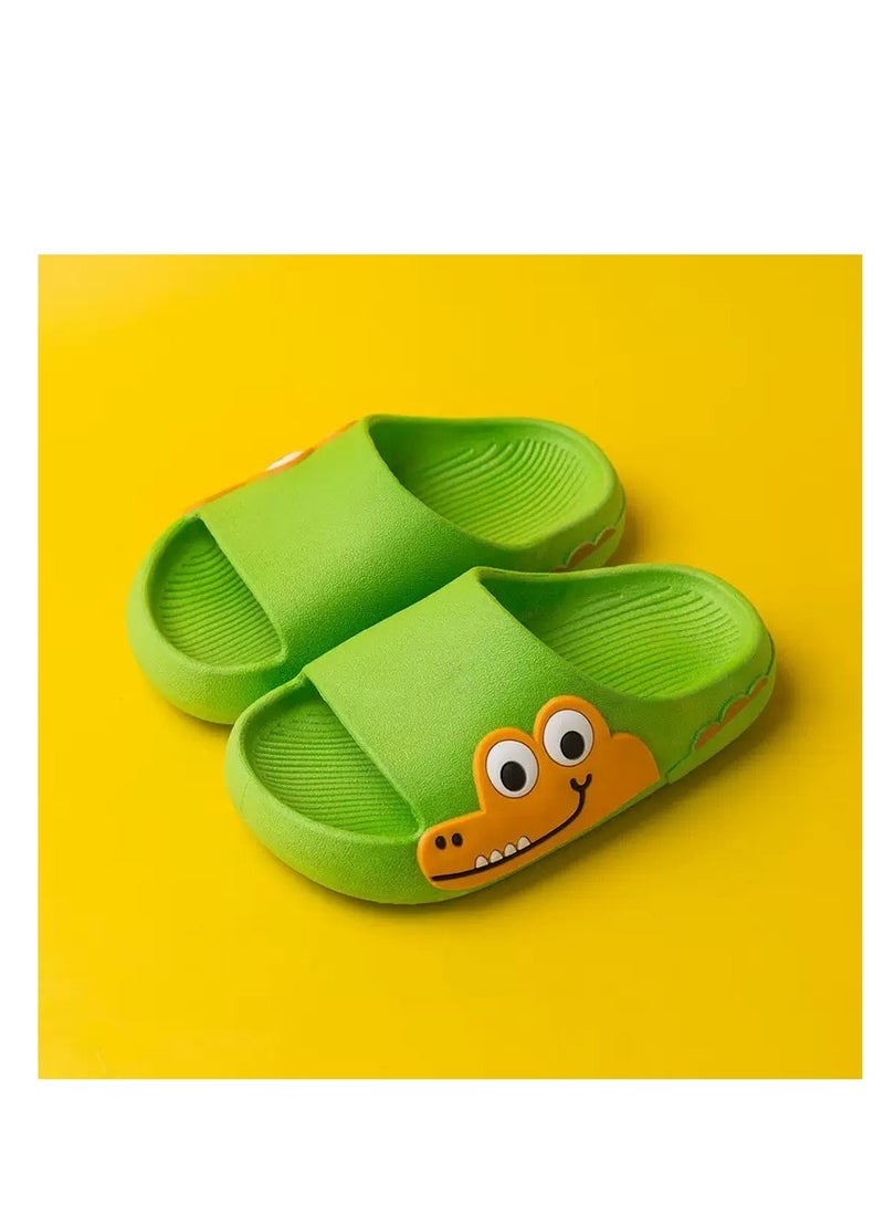 Kids Slippers With Cartoon Crocodile Design Lightweight Slide Sandals For Boys And Girls