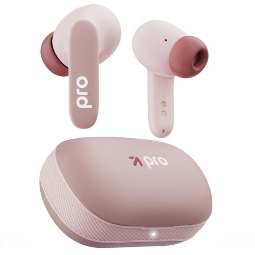 GOBOULT Y1 Pro Ear Buds Wireless 60H Playtime, 4 Mics Calling, 45ms Low Latency Gaming, Made in India,13mm Bass Driver Earbuds Buds TWS Bluetooth Wireless Earphone (Candy Cane) - Image 1
