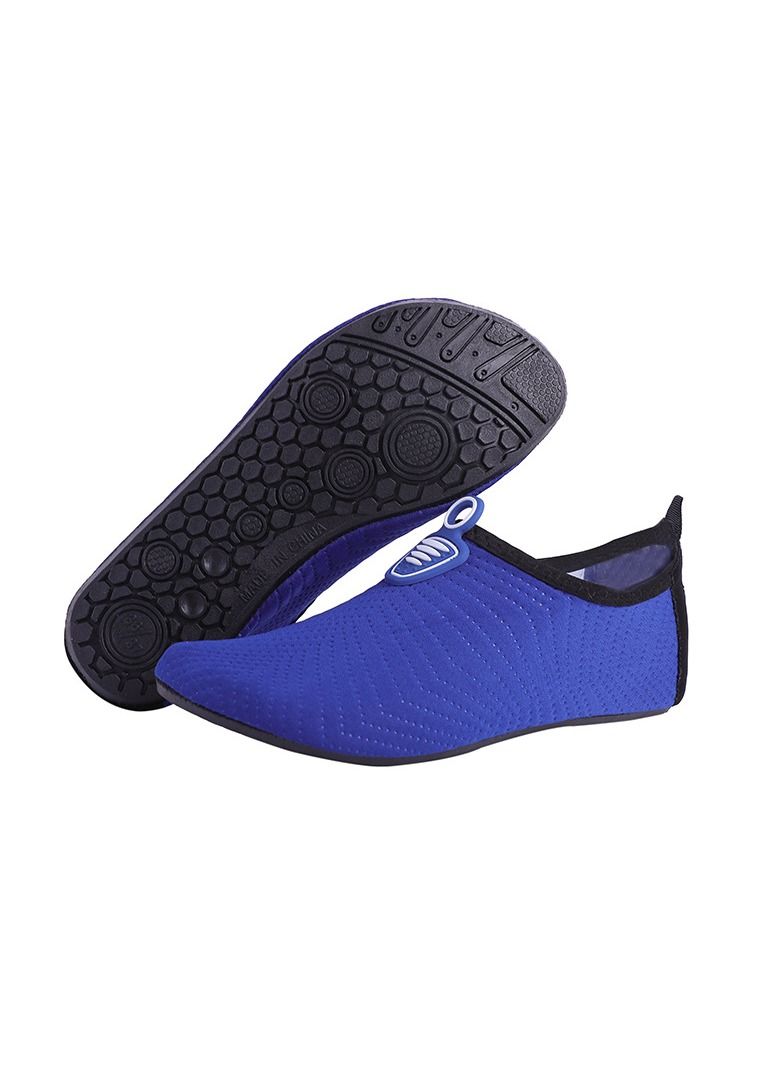 Loquat Men's And Women's Soft Sole Beach Socks, Shoes, Swimming Shoes Blue 