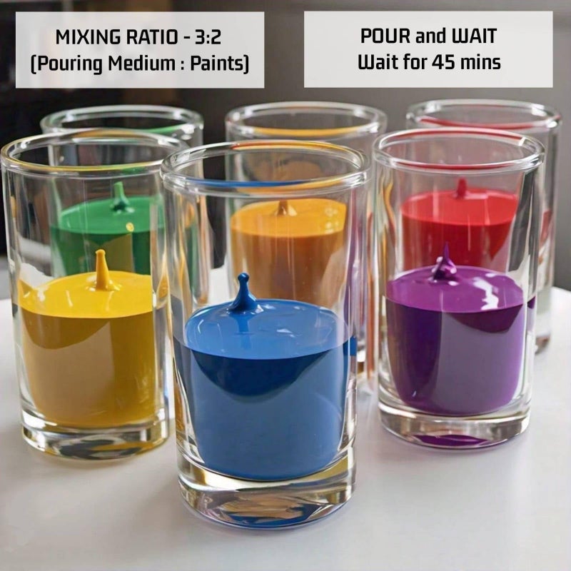 MARVELLE 500ml Acrylic Pouring Medium for Pour Painting & fluid art (Non Toxic | Quick dry) - Image 2