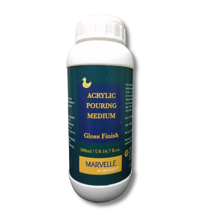 MARVELLE 500ml Acrylic Pouring Medium for Pour Painting & fluid art (Non Toxic | Quick dry) - Image 1