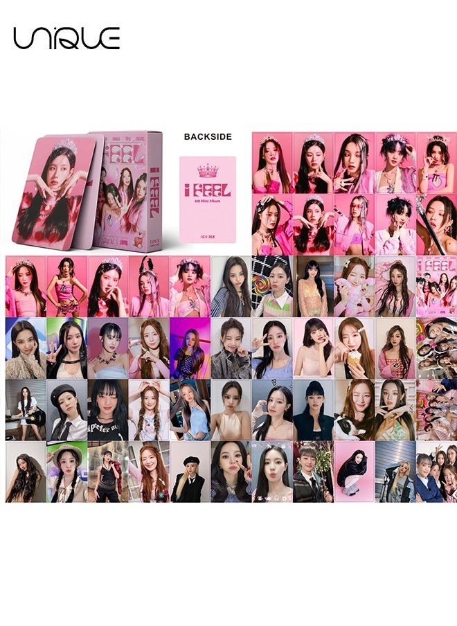 Unique 55 Pieces I-DLE Lomo Cards Collection Wink Pack of  Albums I Love Photo Cards Kpop Postcards - for Fan Collection Photocards Decorations(I FEEL QUEEN)  - Image 2