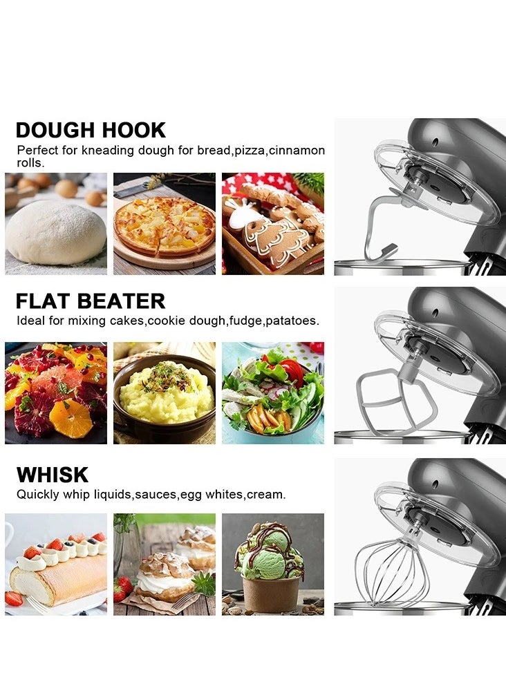 5.5L Electric Stand Mixer 1.5L Blender Combo with LED Display 6-Speed Precision Control Cooper Motor Model 39004B
