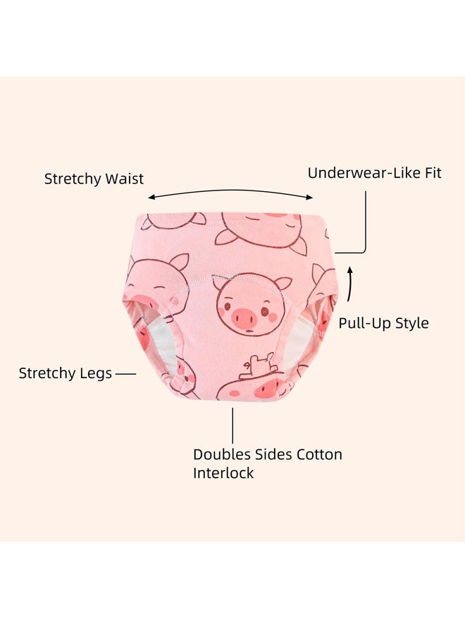 Beauenty 6 Packs Potty Training Underwear for Girls 100% Cotton Absorption Padded Toilet Training Panties for Toddler Girls 2T-3T Leakproof Reusable Kid Confident Pee Pants - Image 2