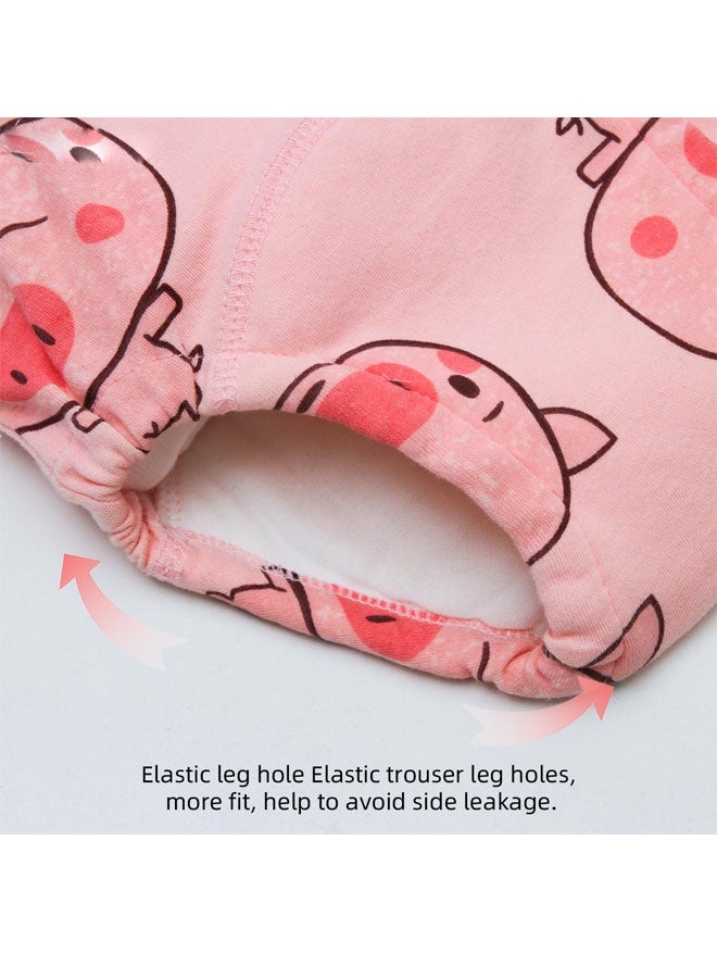 Beauenty 6 Packs Potty Training Underwear for Girls 100% Cotton Absorption Padded Toilet Training Panties for Toddler Girls 2T-3T Leakproof Reusable Kid Confident Pee Pants - Image 4