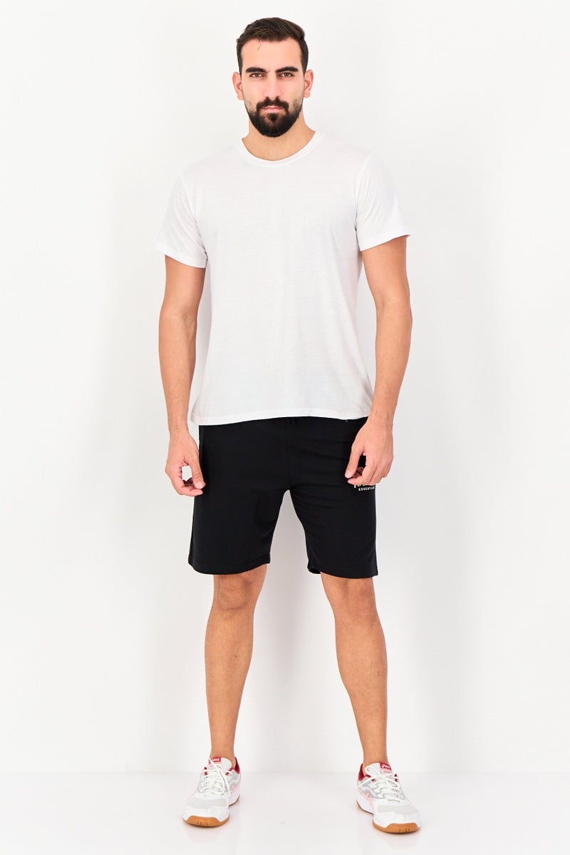 Blank Essentials Men Brand Logo Basic Shorts, Black - Image 3