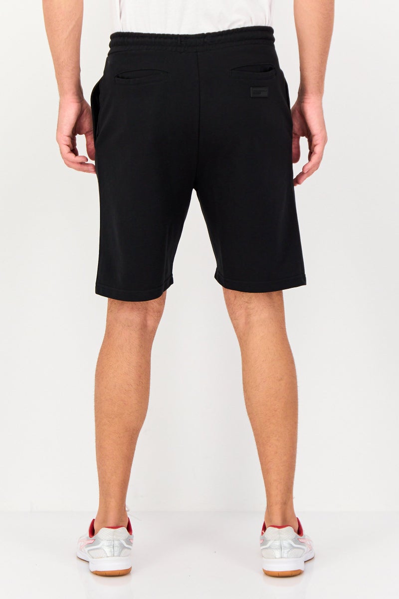 Blank Essentials Men Brand Logo Basic Shorts, Black - Image 4