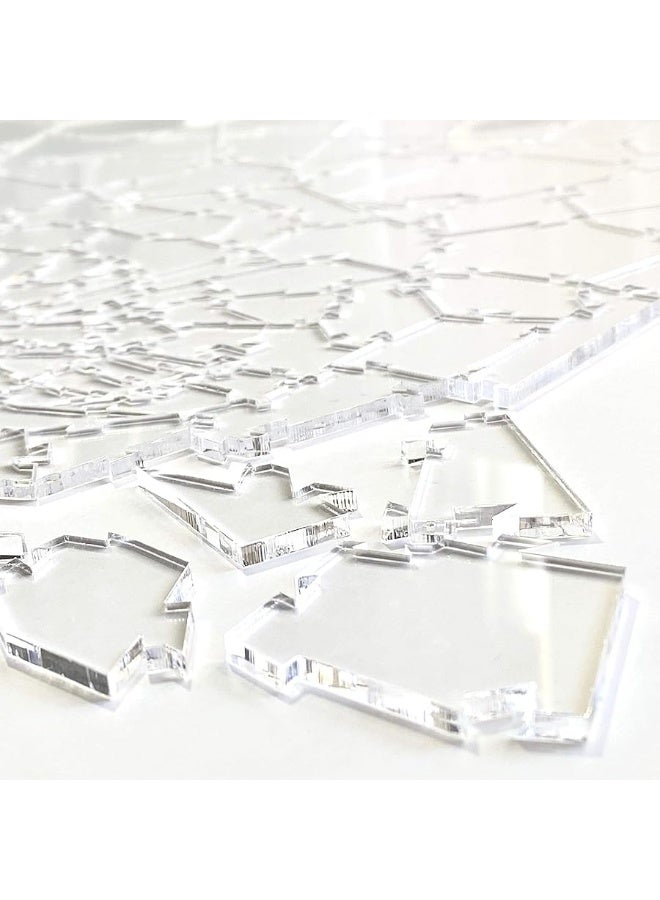 Broken Glass Puzzle - Clear Puzzle - Unique Clearly Impossible Puzzle - Difficult and Fun! - 161 Pieces 10 x 10'' - Image 3