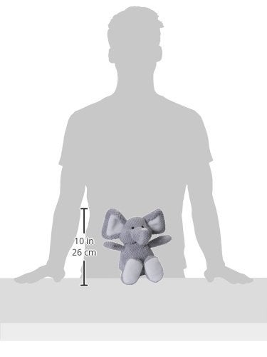 goDog Checkers Elephant Squeaky Plush Dog Toy, Chew Guard Technology - Gray, Large - Image 3