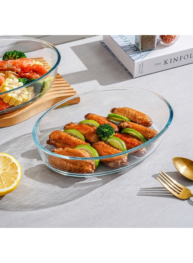 3-Pieces Tempered Glass Bakeware Set, Glass Baking Dish Set, Baking Pan for Oven, Dishwasher Safe - Image 3