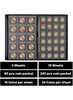 Generic Coin Collection Book Holder Album for Collectors, 300 Pockets Coins Display Storage Case  - Image 4