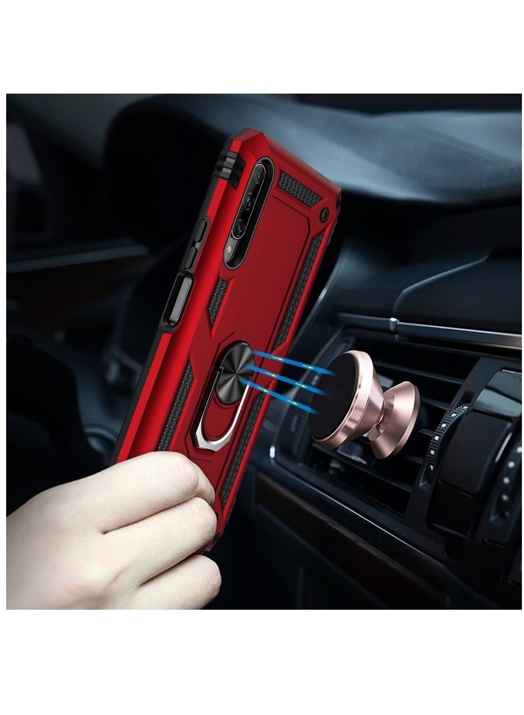 Case For Huawei Y9s Shockproof TPU Plus PC Protective Case with 360 Degree Rotating Holder Green - Image 2