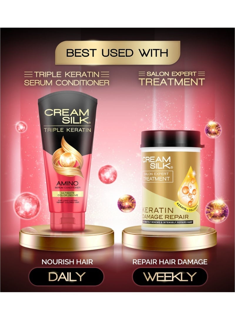 Creamsilk Triple Keratin Amino Serum Conditioner Ultimate Color Revive 300ml - Image 3
