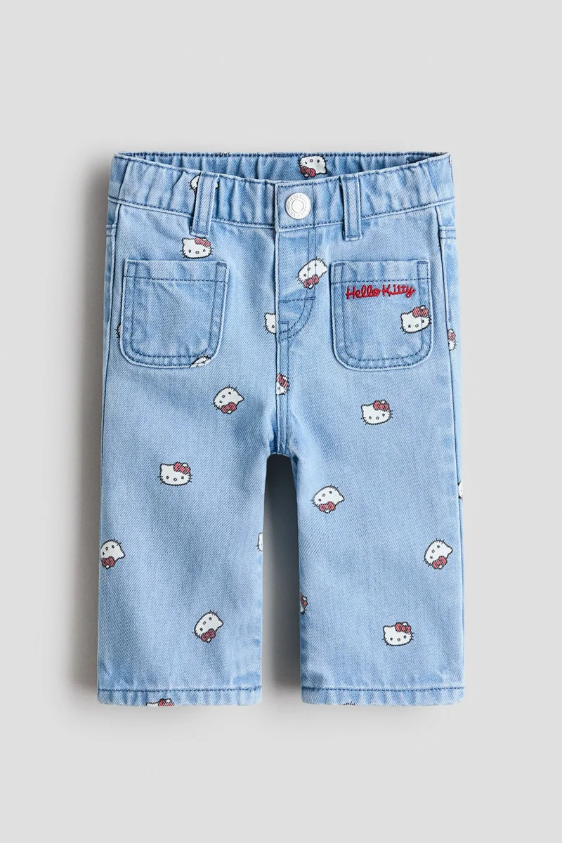 اتش اند ام جينز مزين بطبعة