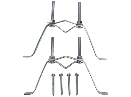 Channel Master 3" Wall Mount – Sturdy Steel Bracket for Secure TV Antenna & Mast Installation, Weather-Resistant, Supports Masts/Poles, Up-to 2.5” Diameter, 3" Wall Clearance, Includes Two Brackets - Image 2