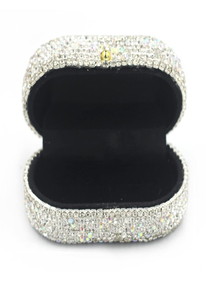 Bestbling Bling Luxury Ring Box Earrings Pendant Ring Case Jewelry Display Storage Box Gift Box for Proposal Ring, Ceremony, Wedding or Special Occasions (White) - Image 5