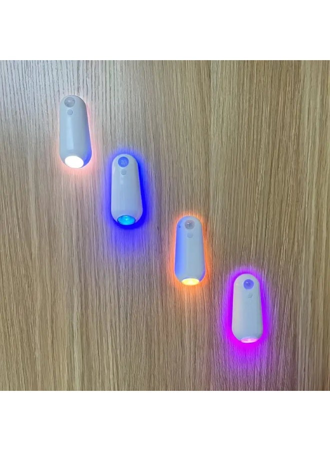 ضوء LED بمستشعر حركة قابل لإعادة الشحن عبر USB – ضوء ليلي لاسلكي سهل التثبيت – للإضاءة داخل الخزائن والممرات والسلالم والدواليب - Image 1