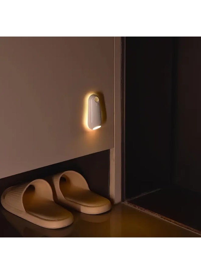 ضوء LED بمستشعر حركة قابل لإعادة الشحن عبر USB – ضوء ليلي لاسلكي سهل التثبيت – للإضاءة داخل الخزائن والممرات والسلالم والدواليب - Image 2