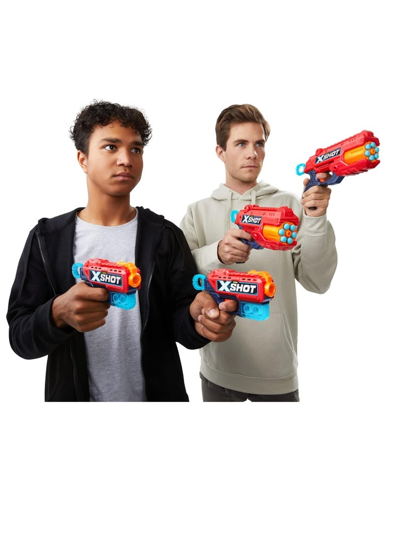 Zuru X-Shot ZURU X-Shot Excel Double Reflex 6 Blaster, Double Kickback Blaster Combo Pack, 48 Darts, 3 Cans  - Image 3