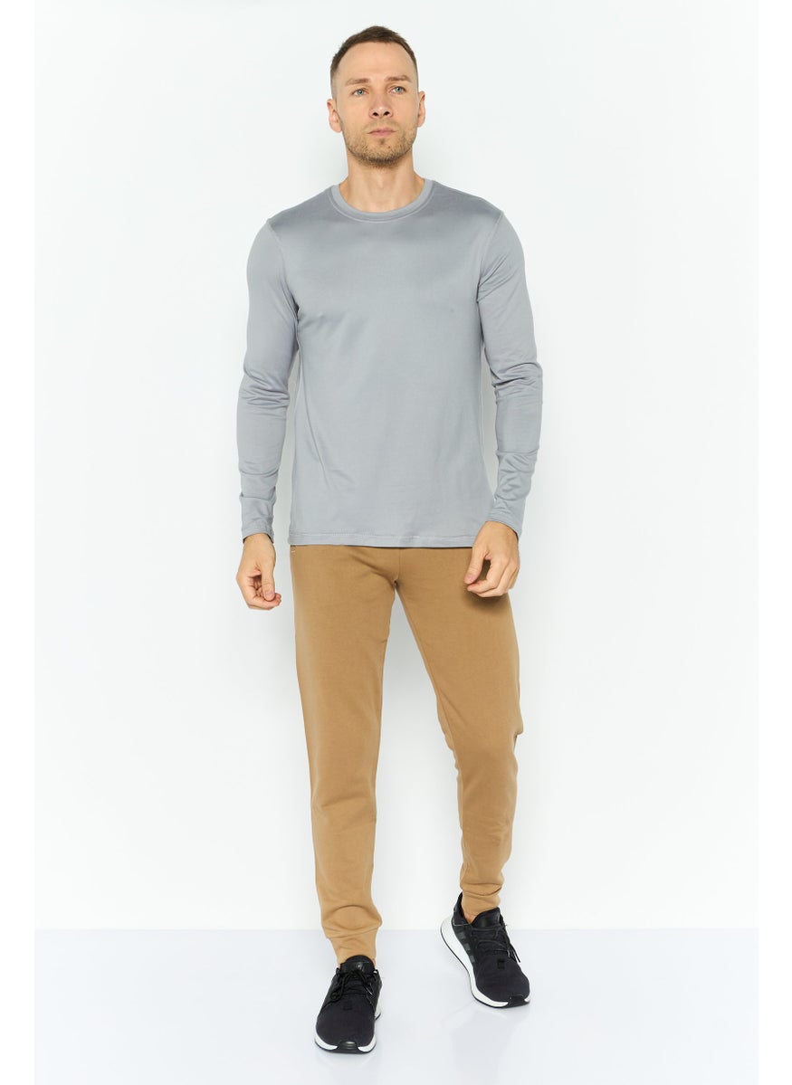 90 Degree By Reflex Men Sportswear Fit Long Sleeve Outdoor Shirt, Grey  - Image 2
