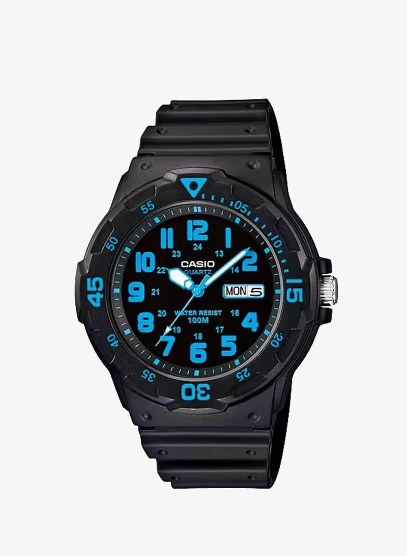 كاسيو Men's Black Dial Resin Analog Watch - MRW-200H-2BVDF