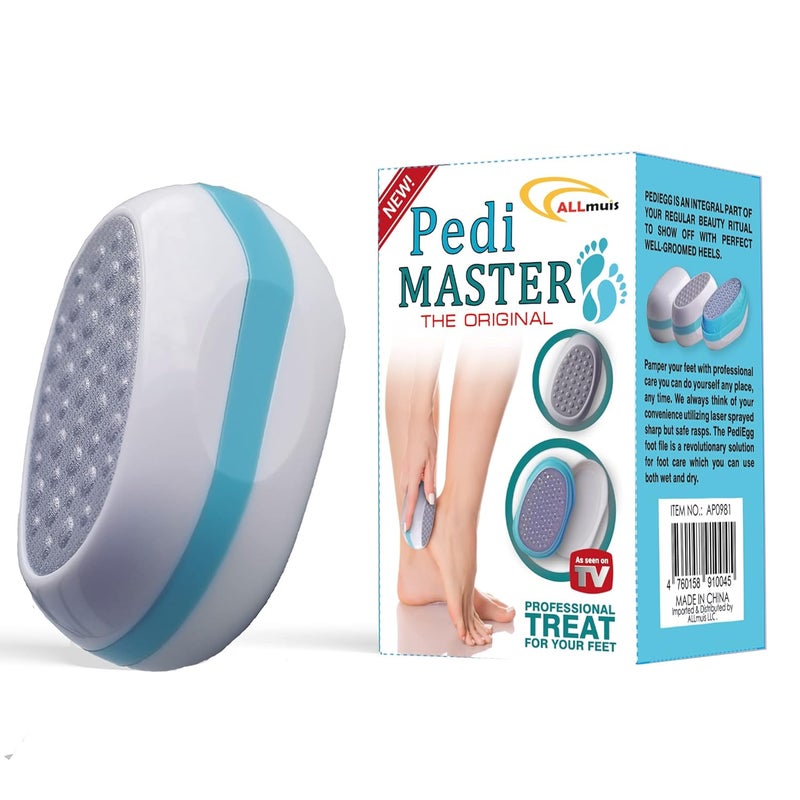 ALLmuis Updated Design  Pedicure Egg Shaped Foot File  2 in 1 Rough Skin  Callus Remover  Pedi Master  The Professional Pedicure Foot File Rasp 304 Stainless Steel Foot File by ALLmuis