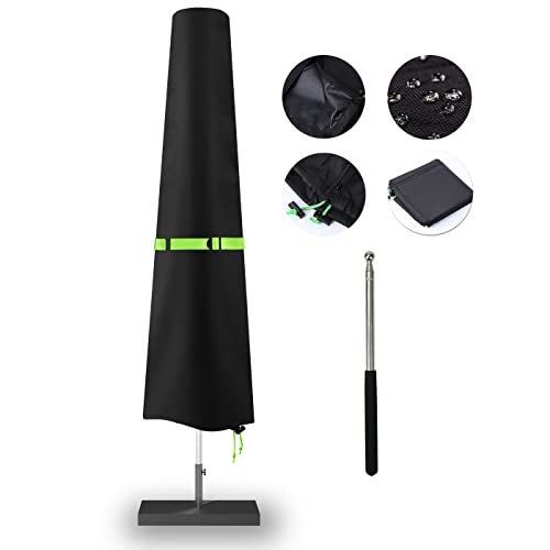 REDRICH Patio Umbrella Cover with Push Rod Waterproof Patio Parasol Covers with Zipper for 7ft to 11ft Outdoor Umbrellas - Image 1