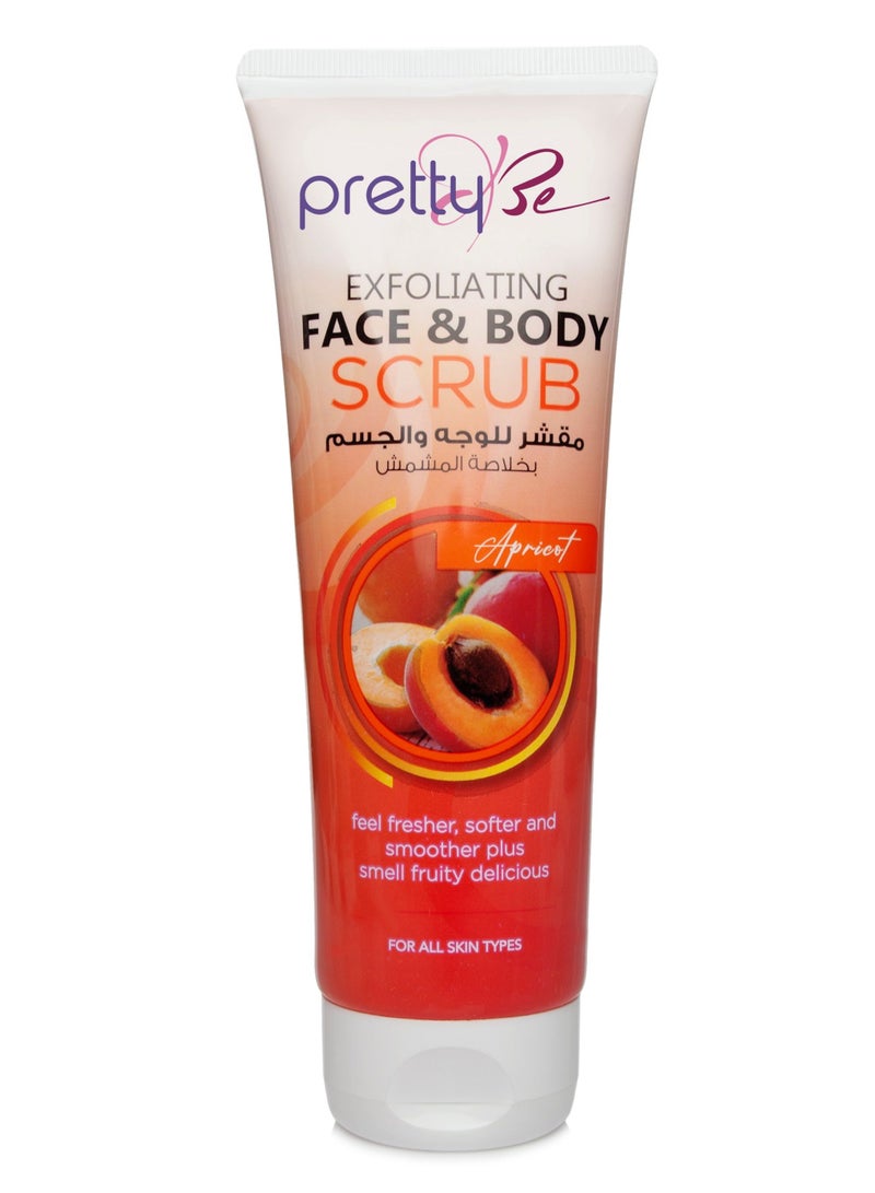 Pretty Be PrettyBe Exfoliating face &body scrub with apricot extract ,feel fresher softer and smoother,smell fruity delicious,240ml - Image 1