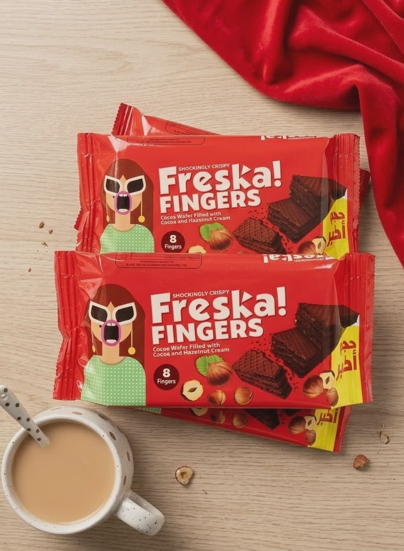 Freska Fingers Cocoa Wafer Filled with Hazelnut - 12 Pieces - Image 2