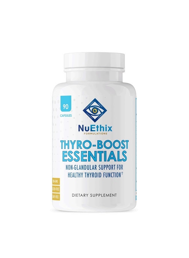NuEthix Formulations Thyro-Boost Essentials, Non-Glandular Support to Assist with Optimal Thyroid Function, 90 Capsules - Image 1