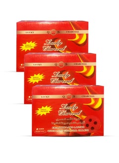 Lucky 60-Pieces Lucky Charcoal Quick Ignite and Long Lasting Incence 50mm Black  - Image 1