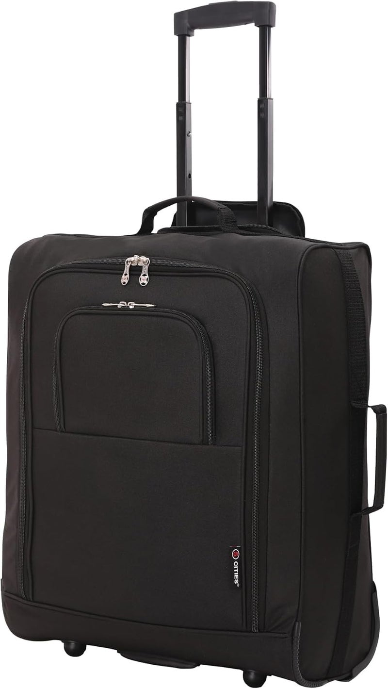 5 Cities British Airways Jet2 & easyJet Plus/Flexi, 56 x 45 x 25 cm, Hand Luggage, 56 cm, 60 L, Black, Black, Suitcase, Black, 56x45x25 cm, Suitcase - Image 1