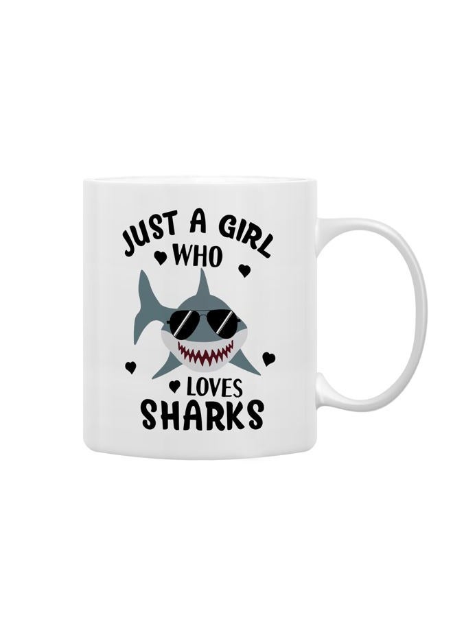 QASHWEY Shark Mug - Funny Shark Lovers Gift, 11oz Ceramic Coffee Cup - Image 1