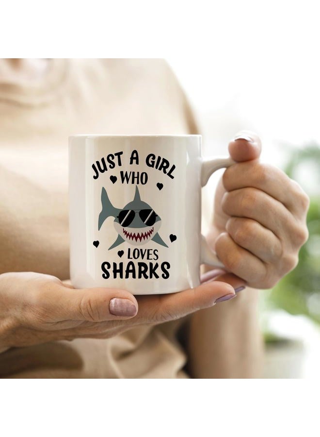 QASHWEY Shark Mug - Funny Shark Lovers Gift, 11oz Ceramic Coffee Cup - Image 2
