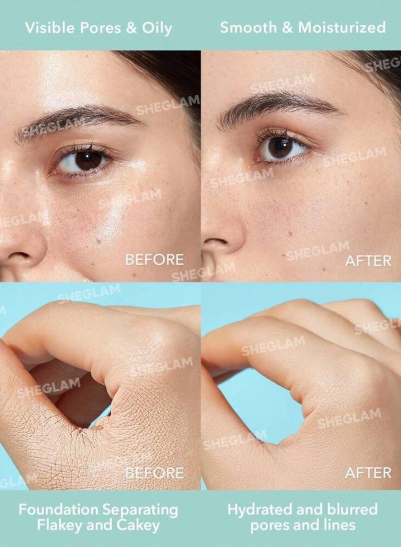 SHEGLAM Glacier Glo Smoothing Primer Face Before Makeup Clear - Image 3