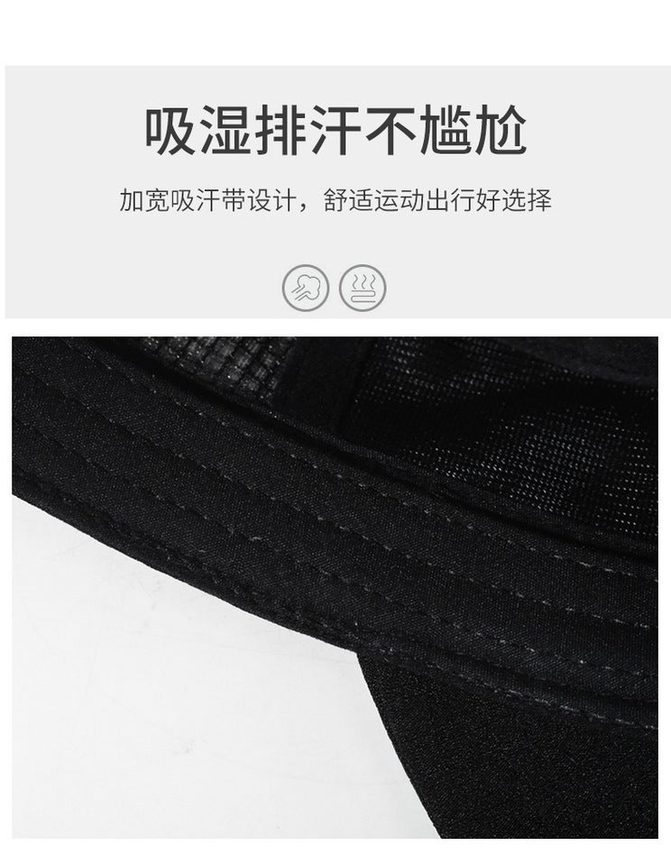 Women Sun Visor Unisex Summer Wide Brim Cycling Foldable Ice Silk Hat - Image 4