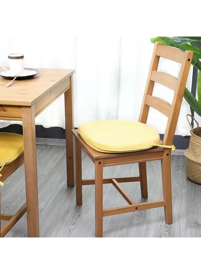 Machine Washable Velvet Dining Chair Cushion 16 54 Inches Green With Ties - Image 5