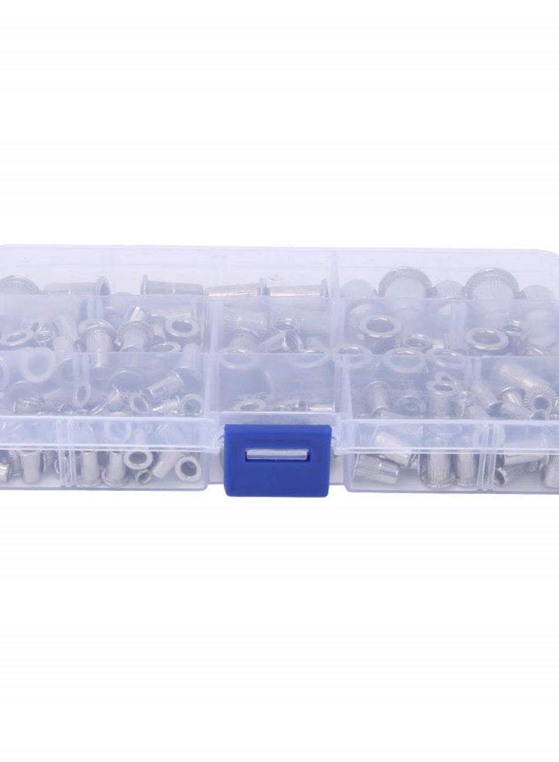 GGOOT Hardware Nuts, Rivet Nut Tool Kit Stainless Steel 304 M3~M10 Pull Rivet Nut 165 Pcs Rivet Nut Stainless Steel Rivets Compartment Kit - Image 3
