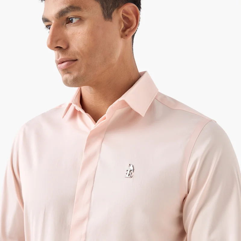 Emperor Emperor Regular Fit Logo Detail Shirt with Long Sleeves