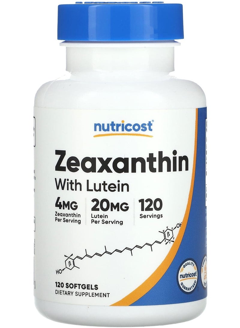 Nutricost زياكسانثين مع لوتين، 120 كبسولة لينة