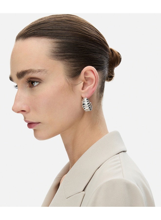 Ipekyol Contrast Textured Earrings  - Image 1