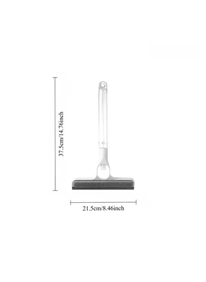 White 3 In 1 Heavy Duty Glass Scraper Squeegee With Telescopic Pole For Multi Surface Cleaning - Image 4