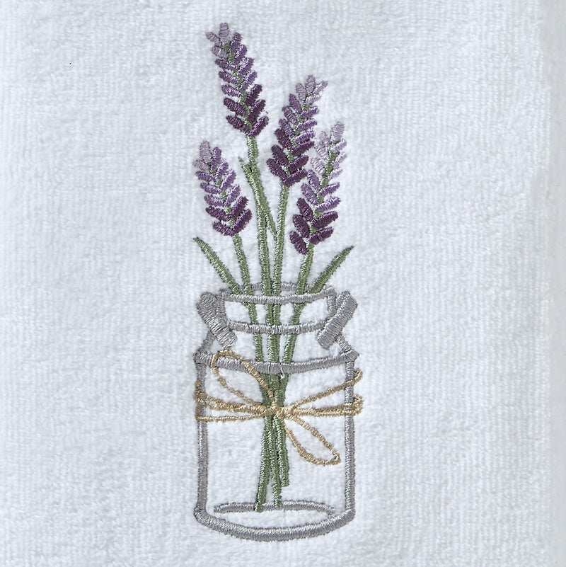 SKL Home by Saturday Knight Ltd. Lavender Hand Towel (2-Pack), White , 16x25 - Image 4