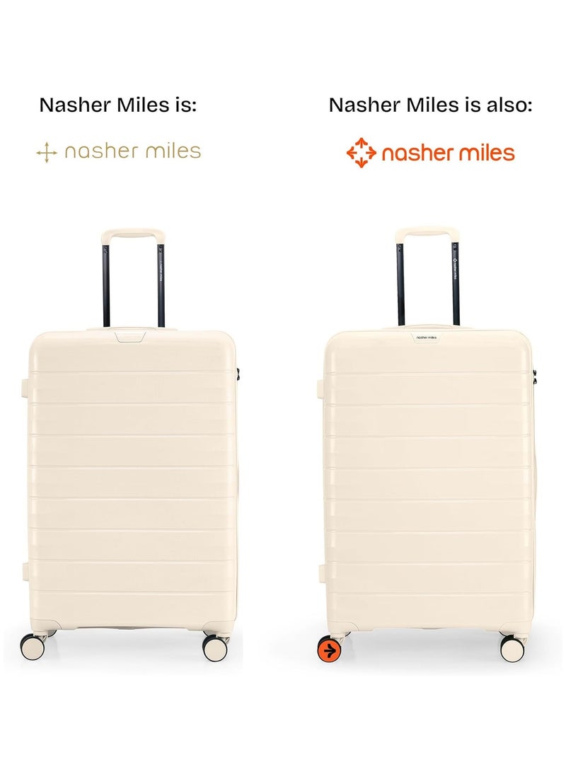 nasher miles Nasher Miles Vienna Hard-Sided Polypropylene Luggage Set of 3 White Cream Trolley Bags (55, 65 & 75 )  - Image 3