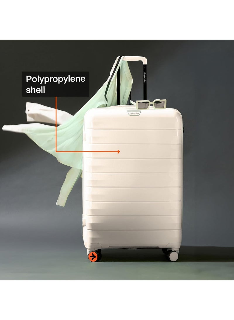 nasher miles Nasher Miles Vienna Hard-Sided Polypropylene Luggage Set of 3 White Cream Trolley Bags (55, 65 & 75 )  - Image 4