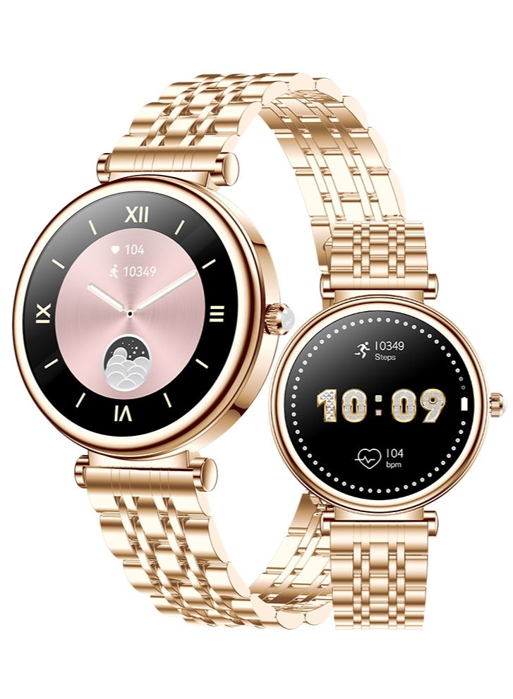 RollsTimi  Ladies Smart Watch, 1.27" High-Definition Touch Screen, Stylish Design Commuter Watch, Waterproof Smart Watch, Exquisite Appearance Premium Business Watch, RT-i109 Gold Smart Watch - Image 1