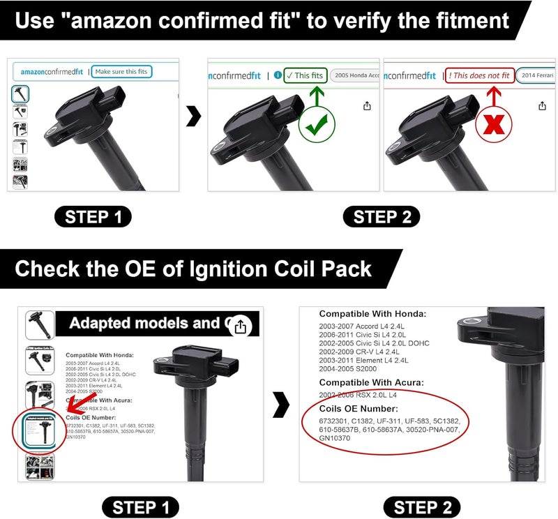 Hchenup Ignition Coil for Honda and Acura Vehicles - Image 2